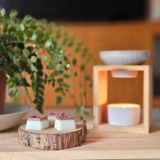 fondant parfumé monoi coco et brule-parfums en bambou et céramique