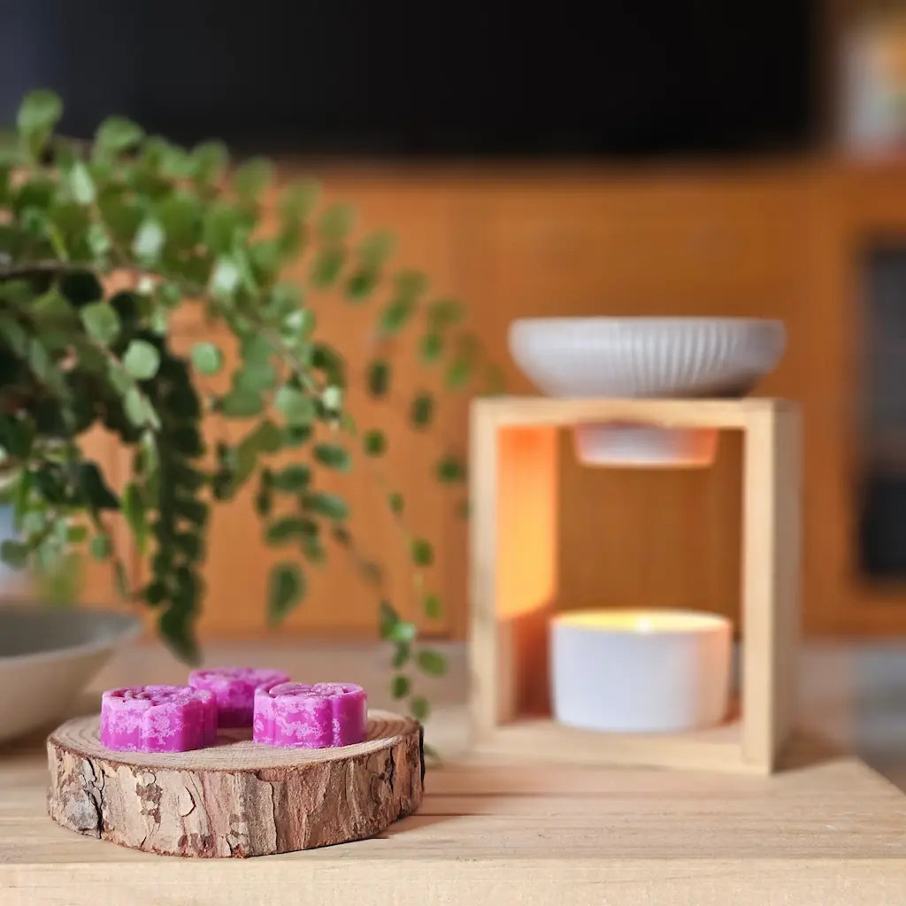 fondants parfumés ombre portée et brule-parfums en bambou et céramique